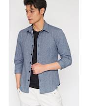 TORNADO MART∴ハイテンションツイルプリント7分袖シャツ