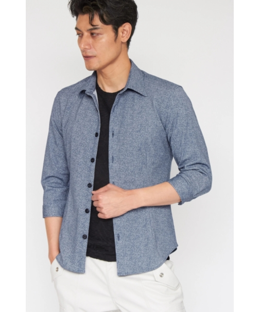 TORNADO MART∴ハイテンションツイルプリント7分袖シャツ