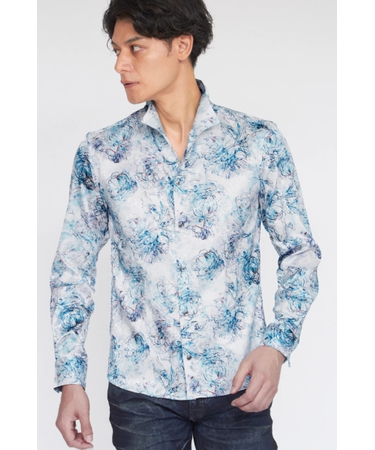 TORNADO MART∴クリスタルローズプリントシャツ