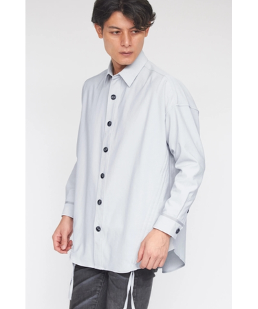 TORNADO MART∴ラインオーバーシルエットドロストシャツ