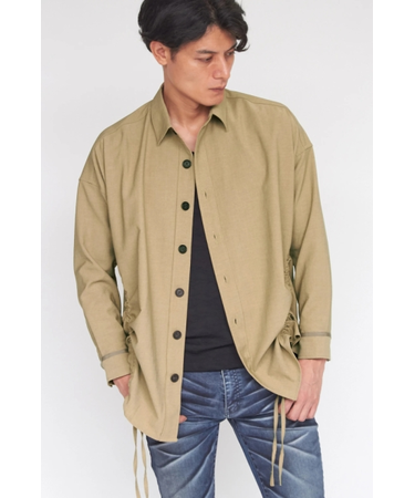 TORNADO MART∴ラインオーバーシルエットドロストシャツ