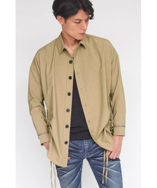 TORNADO MART∴ラインオーバーシルエットドロストシャツ