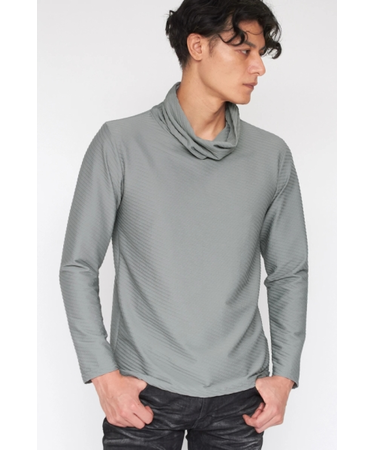 TORNADO MART∴バイアスタックジャカードタートルネック