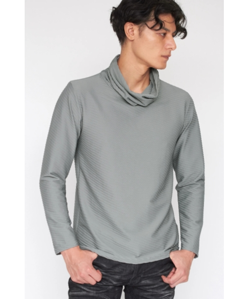 TORNADO MART∴バイアスタックジャカードタートルネック