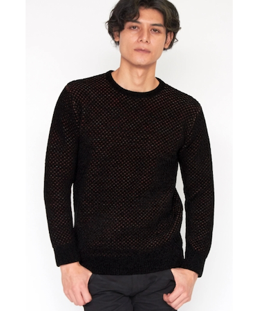 TORNADO MART∴カスリネットモールクルーネックニット