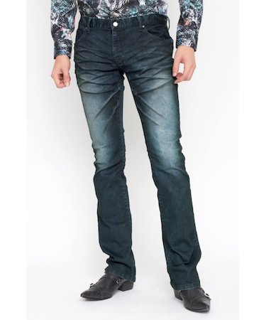 TORNADO MART∴ブラストケミカルカラーシューカットデニム