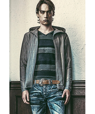 TORNADO MART∴ソーンエンボスランダムリップルフーディ