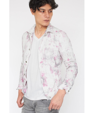 TORNADO MART∴キャッチワッシャーシャドーゴシックプリントブルゾン