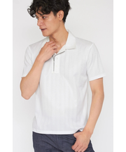 ZERO by TORNADO MART∴ランダム針抜きABSテレコZIPポロシャツ