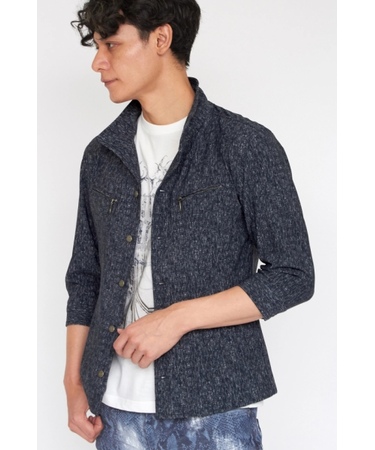 TORNADO MART∴サマハイクラリティデニムプリントシャツブルゾン