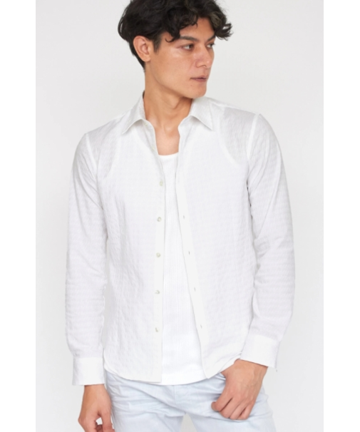 ZERO by TORNADO MART∴サッカーストレッチダイアゴナルジャカードシャツ