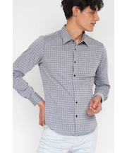 ZERO by TORNADO MART∴サッカーストレッチダイアゴナルジャカードシャツ