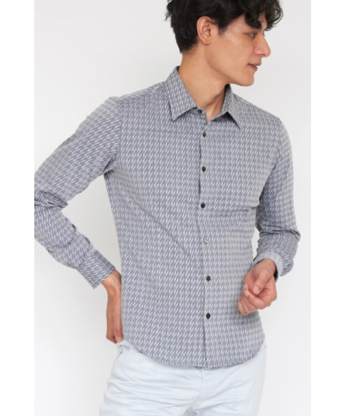 ZERO by TORNADO MART∴サッカーストレッチダイアゴナルジャカードシャツ