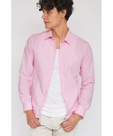 ZERO by TORNADO MART∴サッカーストレッチダイアゴナルジャカードシャツ