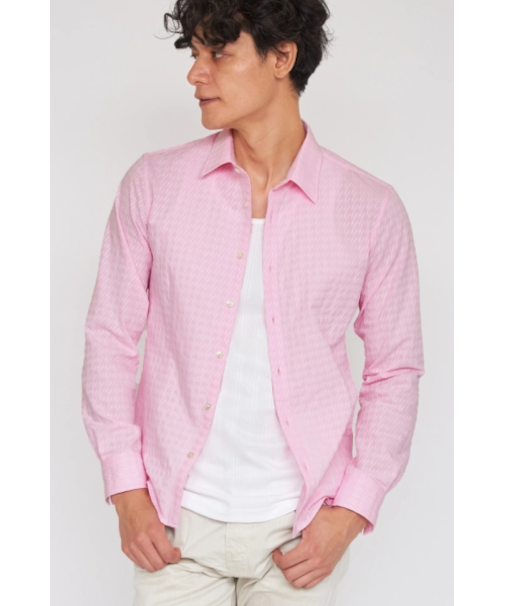 ZERO by TORNADO MART∴サッカーストレッチダイアゴナルジャカードシャツ