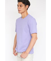 ZERO by TORNADO MART∴ヘリンボンストライプJQ半袖クルーネックカットソー