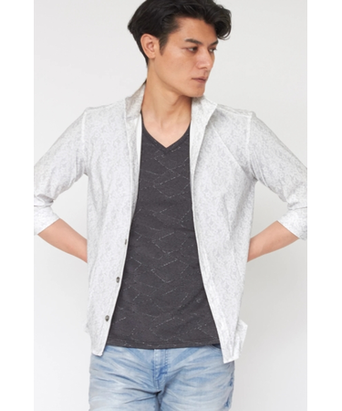 TORNADO MART∴ハイテンションレースプリント7分袖シャツ