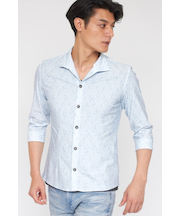 TORNADO MART∴ハイテンションレースプリント7分袖シャツ