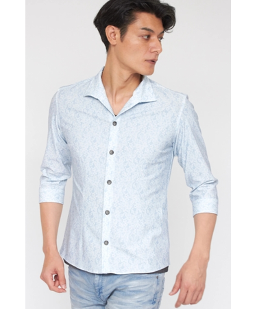 TORNADO MART∴ハイテンションレースプリント7分袖シャツ