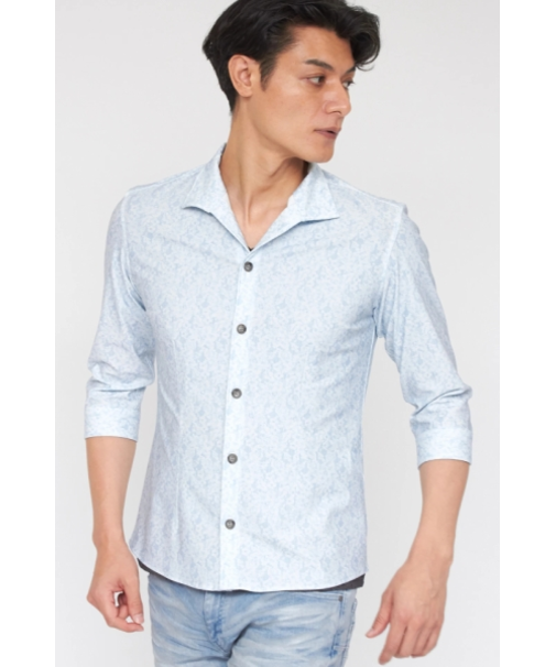 TORNADO MART∴ハイテンションレースプリント7分袖シャツ