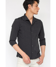 ZERO by TORNADO MART∴ランダムタックストライプ7分袖シャツ