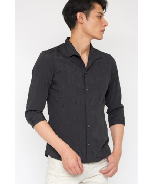 ZERO by TORNADO MART∴ランダムタックストライプ7分袖シャツ