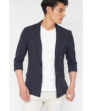 ZERO by TORNADO MART∴カルテッドミックスツィード7分袖ジャケット