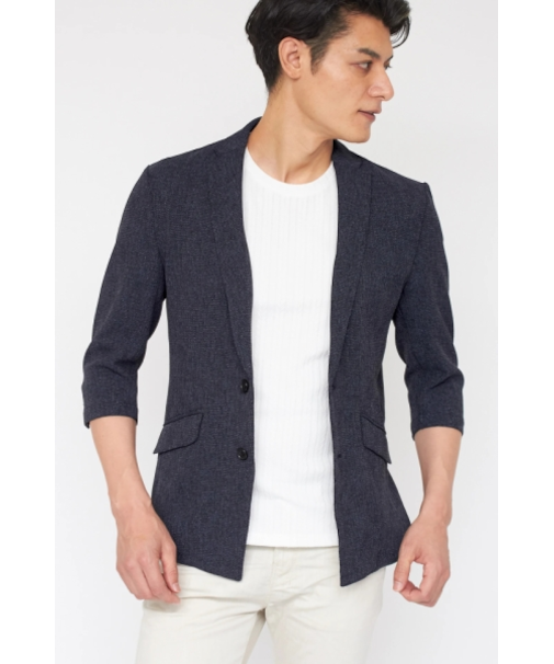 ZERO by TORNADO MART∴カルテッドミックスツィード7分袖ジャケット