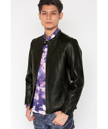 TORNADO MART∴スモーキークロコエンボスレザーブルゾン