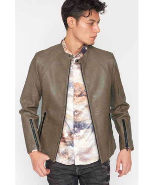 TORNADO MART∴スモーキークロコエンボスレザーブルゾン