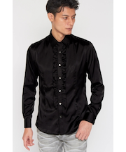 TORNADO MART∴ロイヤルサテンフロントフリルシャツ