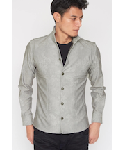 TORNADO MART∴HTフラワーデニム柄プリントシャツ