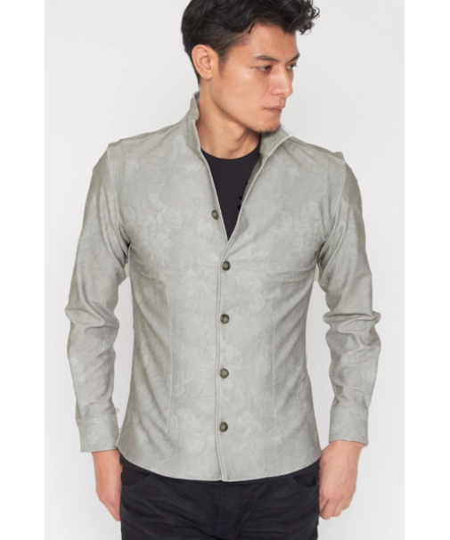 TORNADO MART∴HTフラワーデニム柄プリントシャツ