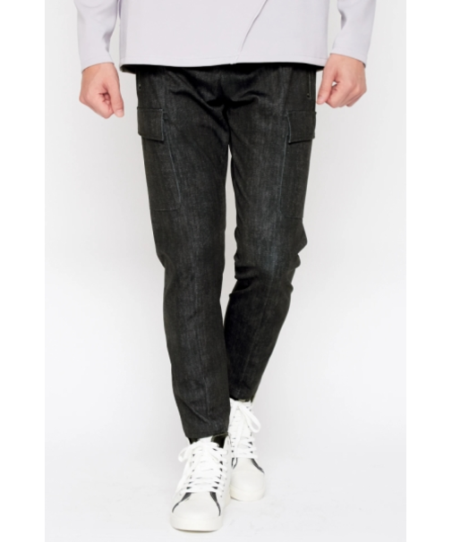 TORNADO MART∴デニム調プリントイージーカーゴパンツ