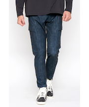 TORNADO MART∴デニム調プリントイージーカーゴパンツ