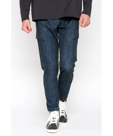 TORNADO MART∴デニム調プリントイージーカーゴパンツ