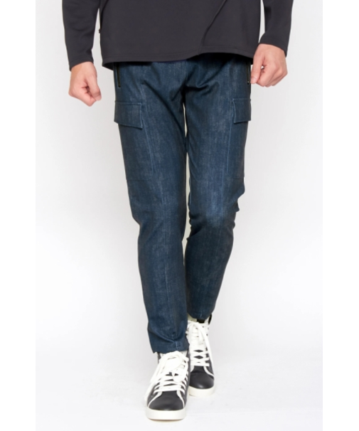 TORNADO MART∴デニム調プリントイージーカーゴパンツ