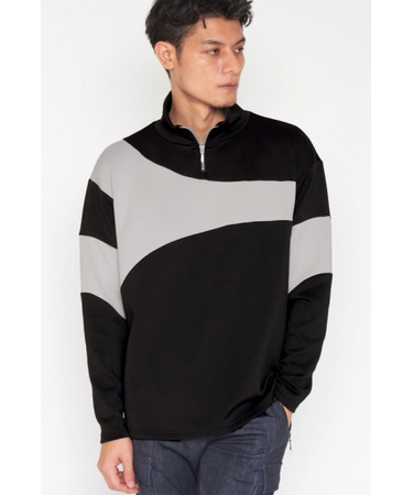 TORNADO MART∴ハーフZIPバイカラーカットソー