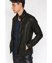 TORNADO MART∴スタンドウォッシュドレザーブルゾン