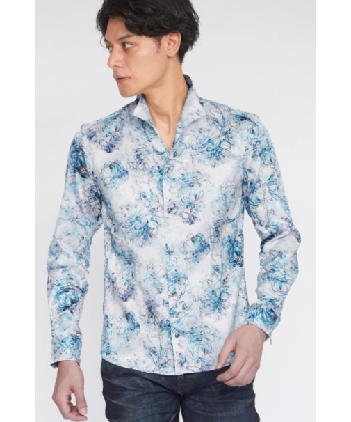 TORNADO MART∴クリスタルローズプリントシャツ