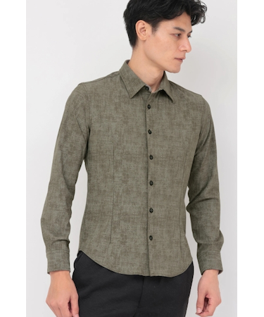 TORNADO MART∴ハイテンションムラデニムプリントシャツ