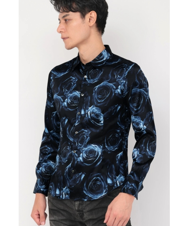 TORNADO MART∴ブルームローズプリントシャツ