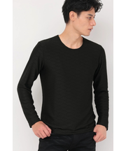 ZERO by TORNADO MART∴キカバイヤスジャカードクルーネックカットソー