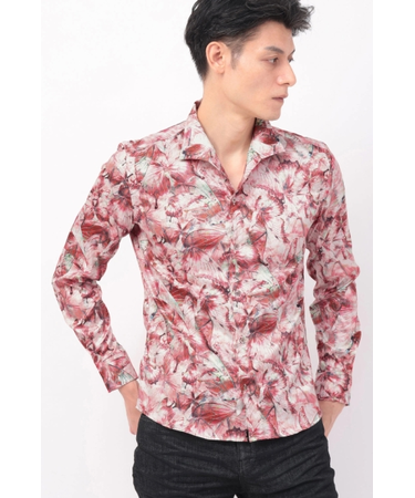 TORNADO MART∴ジュエルバタフライプリントシャツ