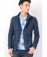 TORNADO MART∴ハイテンションムラデニムプリントジャケット