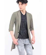 TORNADO MART∴スラブカノコジャージー7分袖チェスター