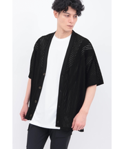 TORNADO MART∴ラッセルメッシュストライプカーデ