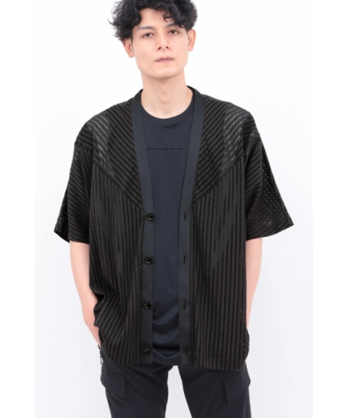 TORNADO MART∴ラッセルメッシュストライプカーデ