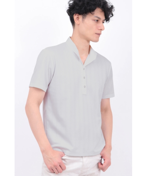 ZERO by TORNADO MART∴ランダム針抜きABSテレコポロシャツ