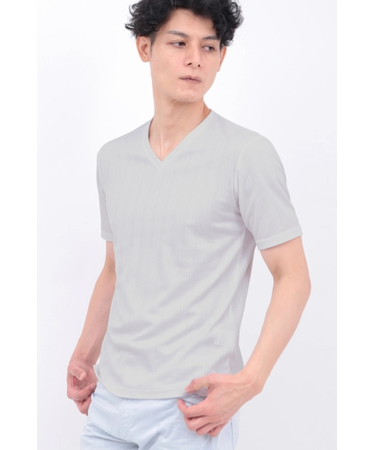 ZERO by TORNADO MART∴ランダム針抜きABSテレコ半袖カットソー